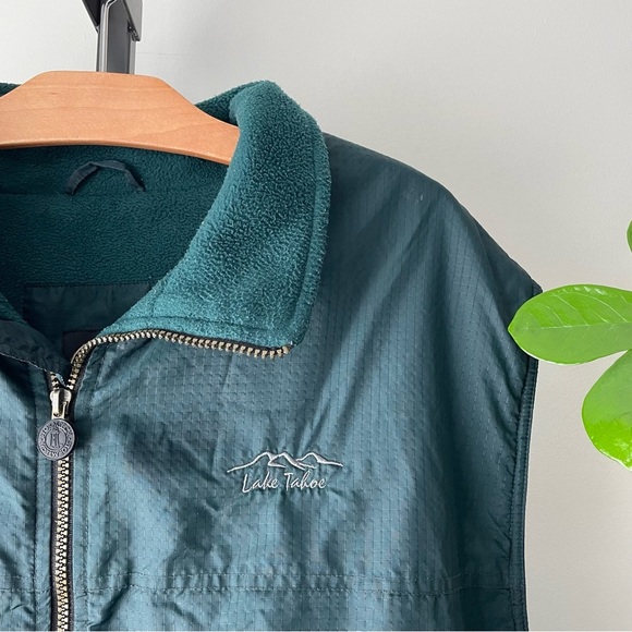 Vintage Stormtech Lake Tahoe Full Zip Vest Forest Green Fleece Lined Mens 2XL - Picture 10 of 11